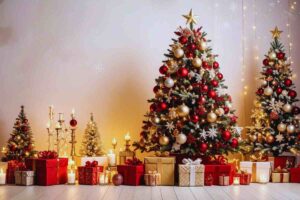 albero natale e pacchi